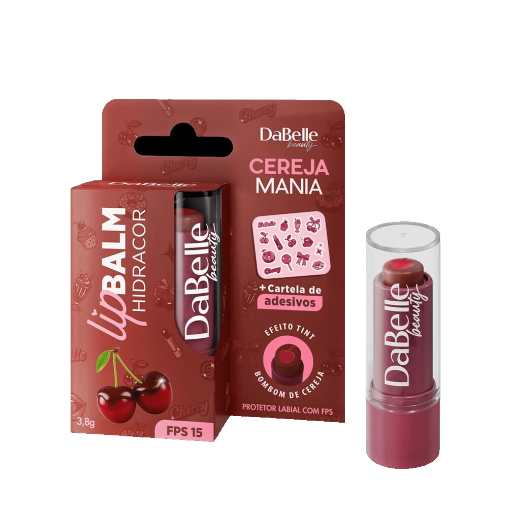 Lip Balm Dabelle Beauty Bombom De Cereja Fps15 3,8G