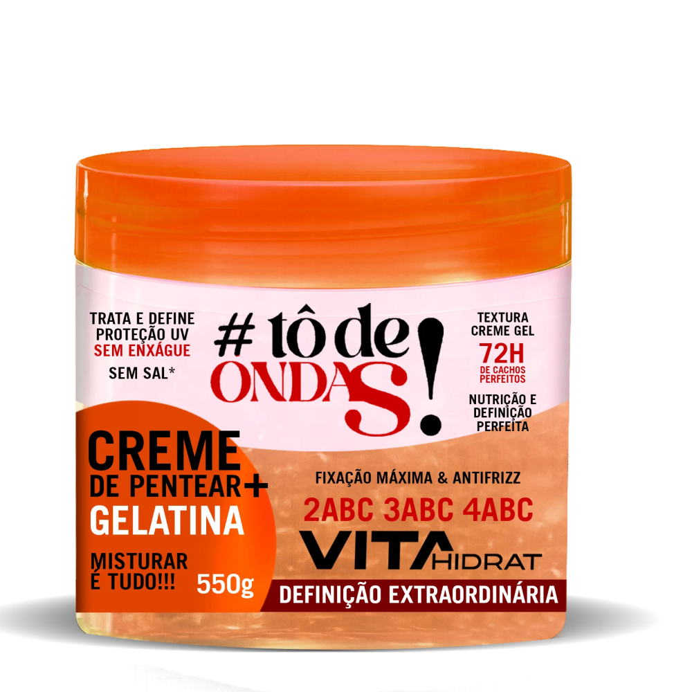 Creme para Pentear + Gelatina Vitahidrat #TôdeOndas Definição Extraordinária 550g