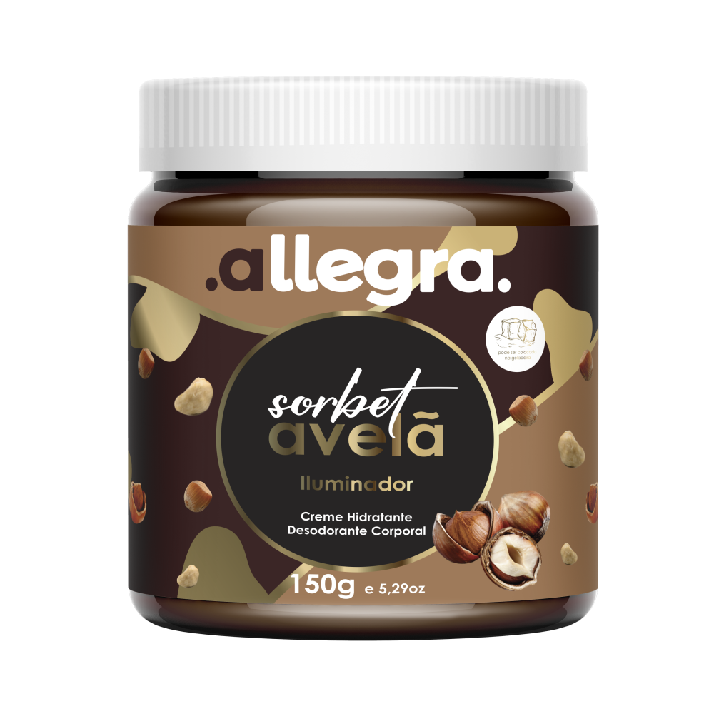 Creme Hidratante Corporal Allegra Sorbert Avelã 150g