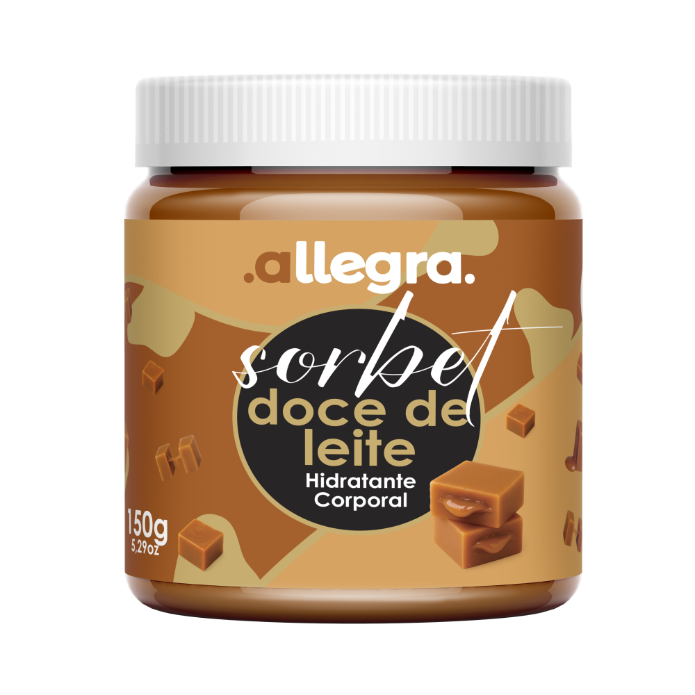 Creme Hidratante Corporal Allegra Sorbert Doce de Leite 150g