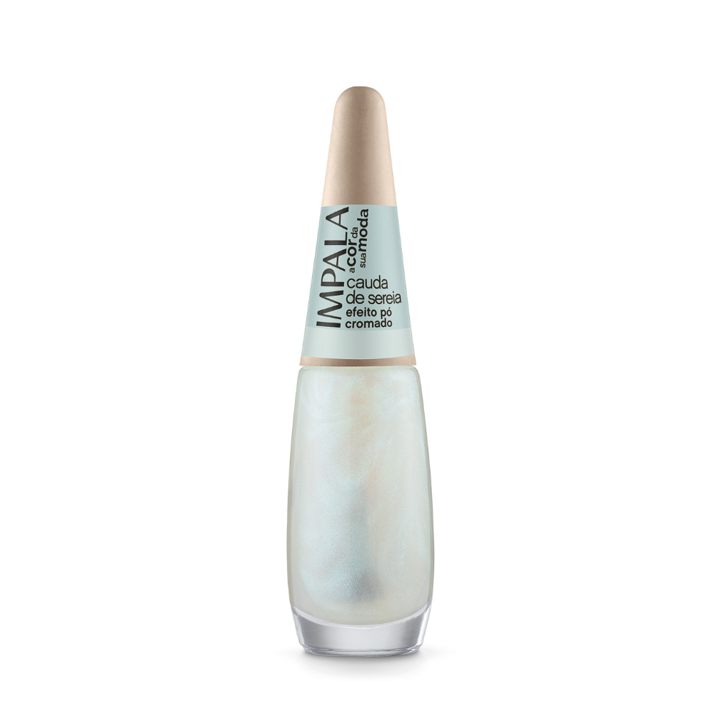 Esmalte Impala A Cor da Sua Moda Efeito Pó Cromado Cauda de Sereia Com 6 Unidades Ref. 1082