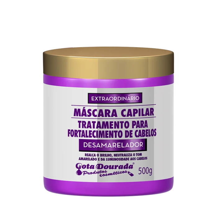 Máscara Capilar Gota Dourada Desamarelador 500G