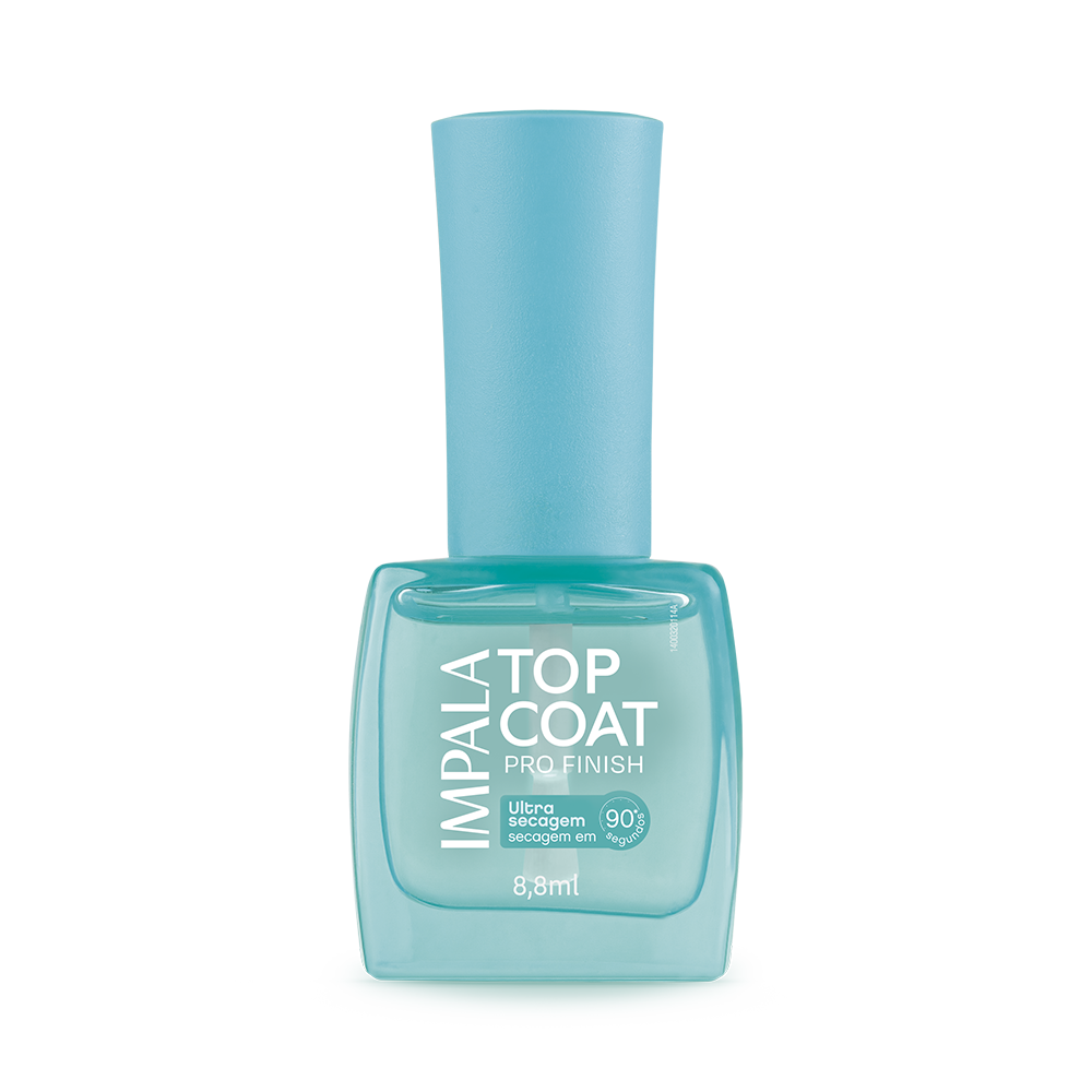 Esmalte Impala Top Coat Pro Finish Ultra Secagem Com 6 Unidades Ref. 1050
