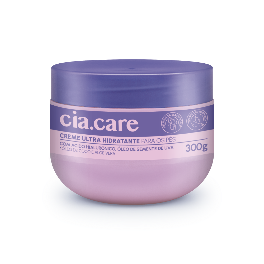 Creme Hidratante Para Pés Cia Da Natureza Ácido Hialurônico 300g