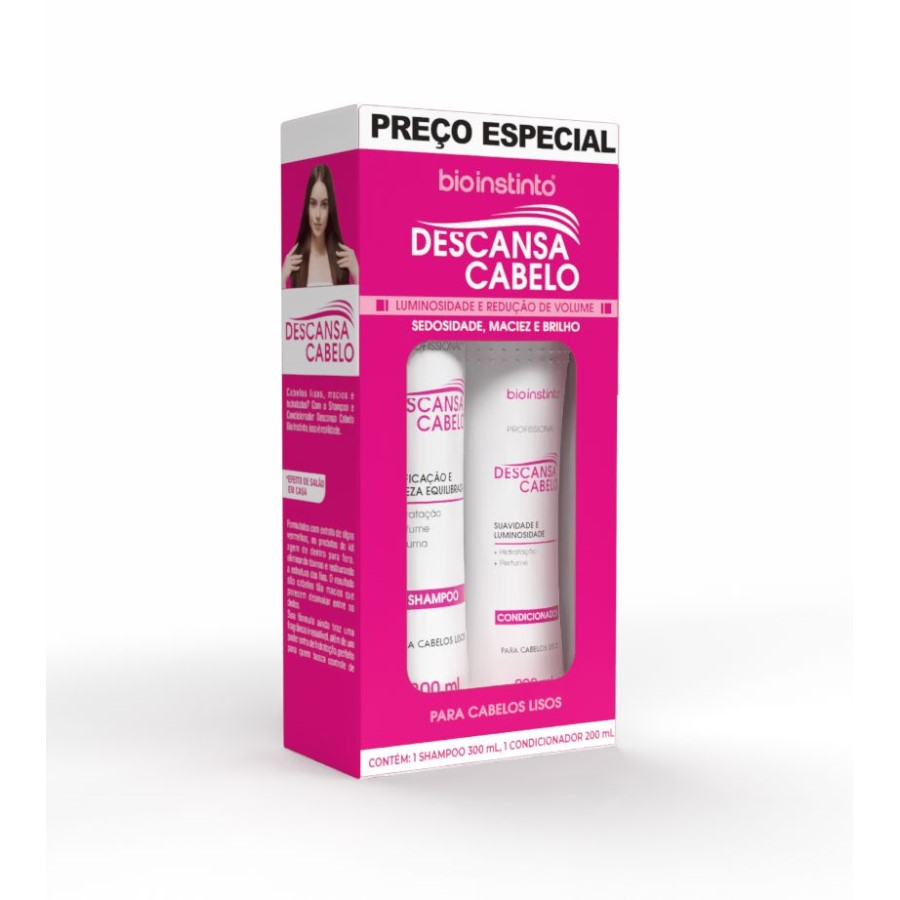 Kit Bio Instinto Shampoo e Condicionador Descansa Cabelo 02 Uni