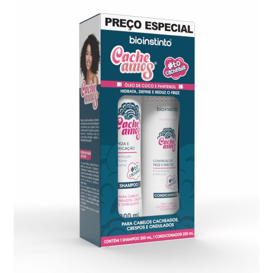 Kit Bio Instinto Shampoo e Condicionador Cacheamos 02 Uni