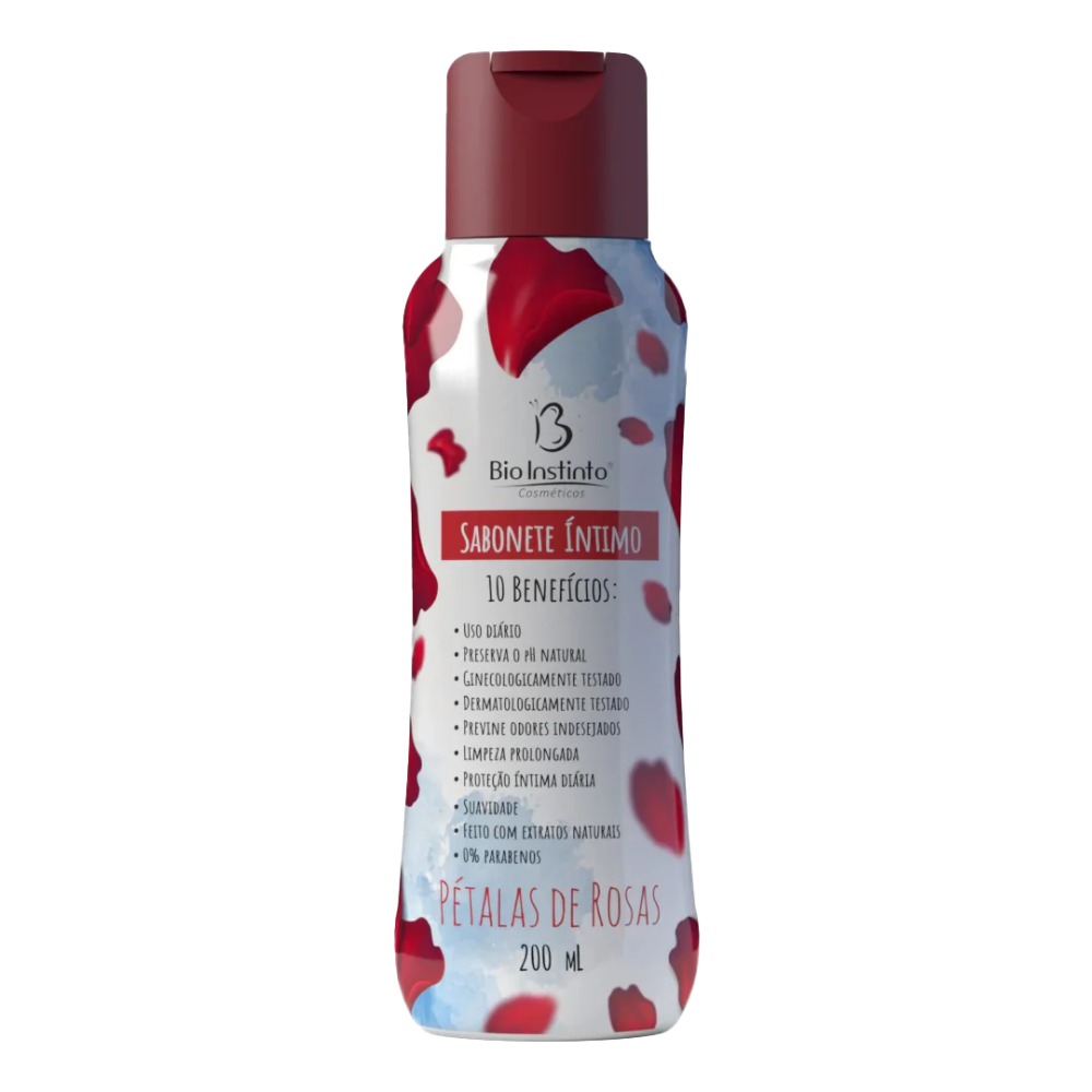 Sabonte Líquido Íntimo Bio Instinto Pétalas De Rosas 200ml