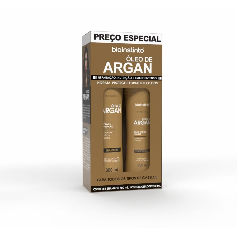 Kit Bio Instinto Shampoo e Condicionador Óleo de Argan 02 Uni