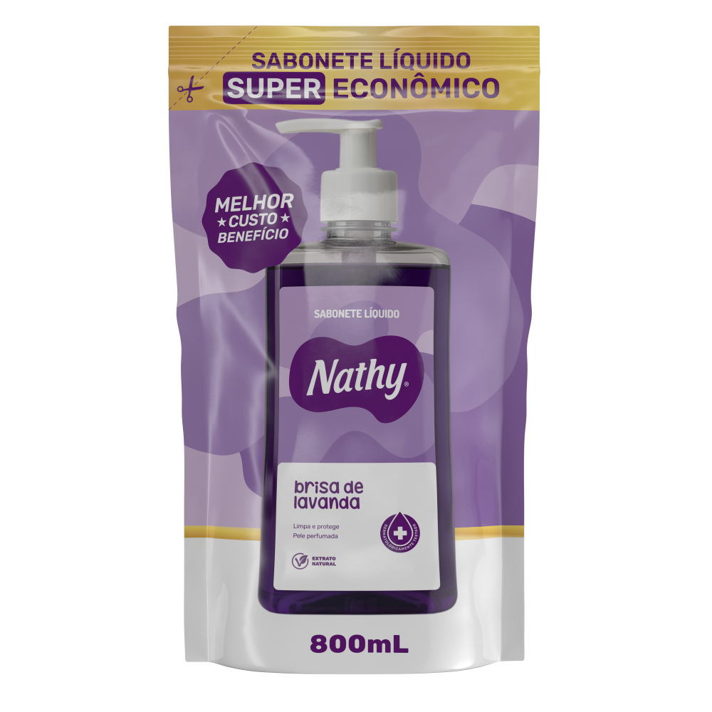 Sabonete Líquido Nathy 800ml Brisa de Lavanda