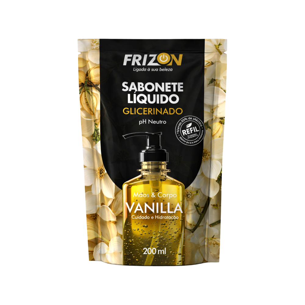 Sabonete Líquido Frizon Glicerinado Vanilla Refil 200ml