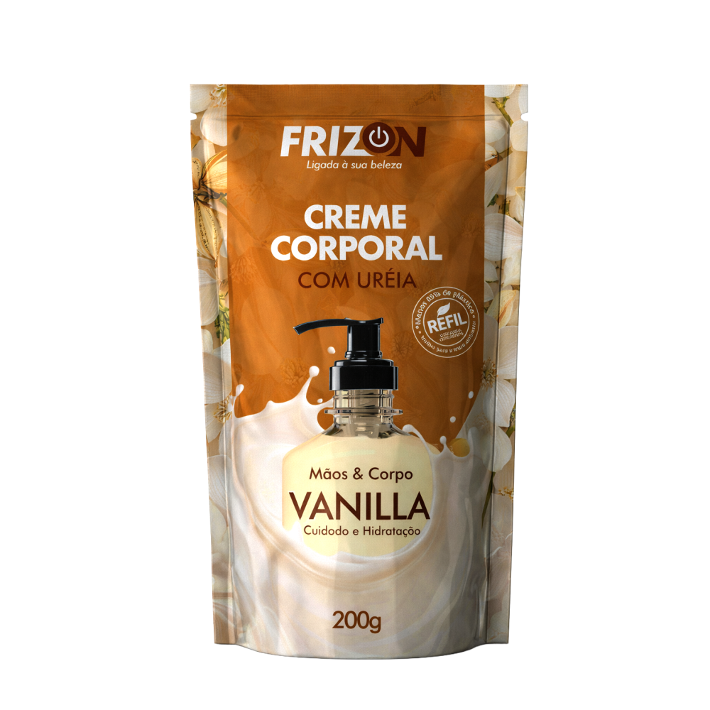 Creme Corporal Frizon Com Uréia Vanilla Refil 200g