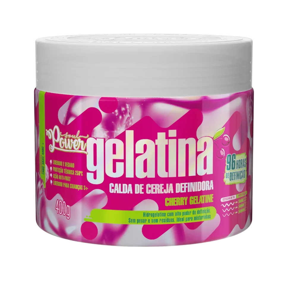 Gelatina Beauty Color Soul Power Cherry Calda de Cereja 400g