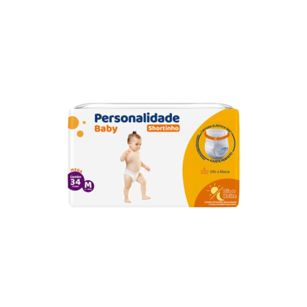 Fralda Personalidade Mega Shortinho M Com 34 UN