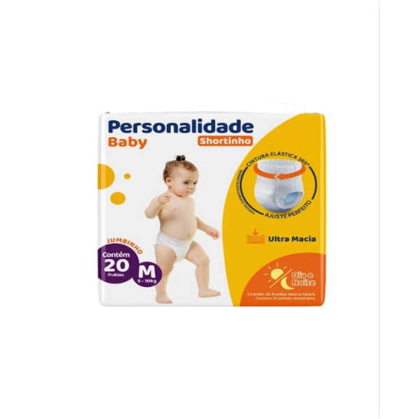 Fralda Personalidade Jumbinho Shortinho M Com 20 UN