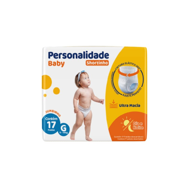 Fralda Personalidade Jumbinho Shortinho G Com 17 UN