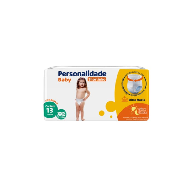 Fralda Personalidade Jumbinho Shortinho XXG Com 13 UN
