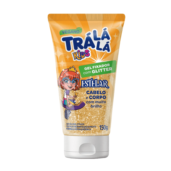 Gel Fixador Kids Tra Lá Lá 150g Estelar Glitter