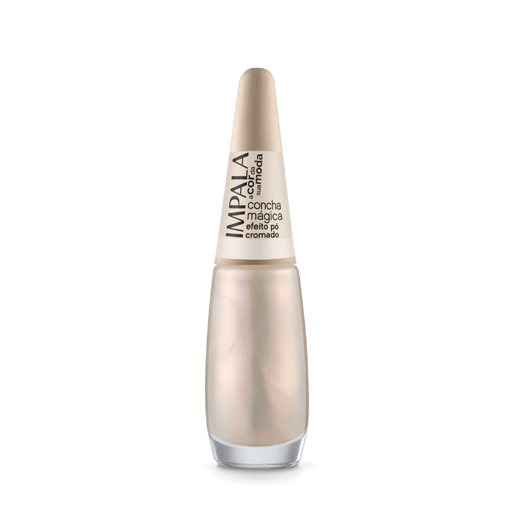 Esmalte Impala A Cor da Sua Moda Efeito Pó Cromado Concha Mágica Ref. 1084