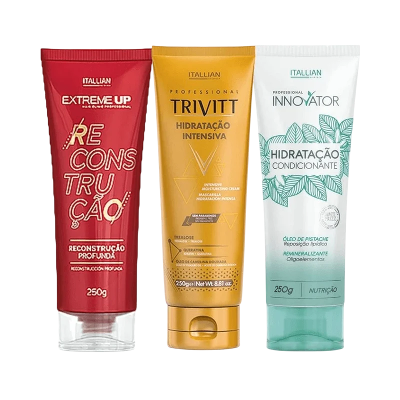 Conograma Capilar Itallian Hairtech Reconstrução + Hidratação + Nutrição