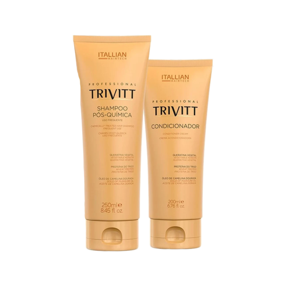 Kit Shampoo 250ml + Condicionador 200ml Itallian Hairtech Trivitt