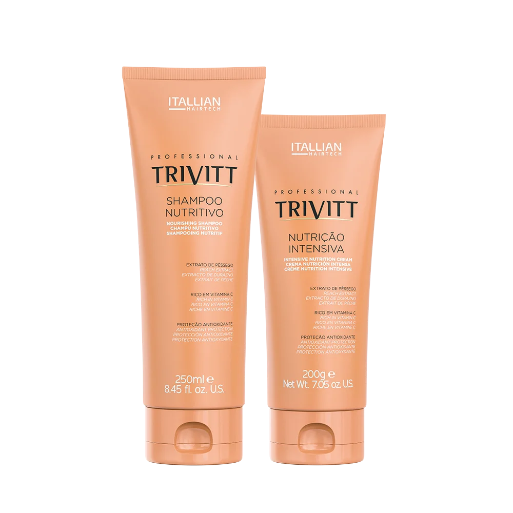 Kit Shampoo Nutritivo 250ml + Nutrição Intensiva 200g Itallian Trivitt Nutrição