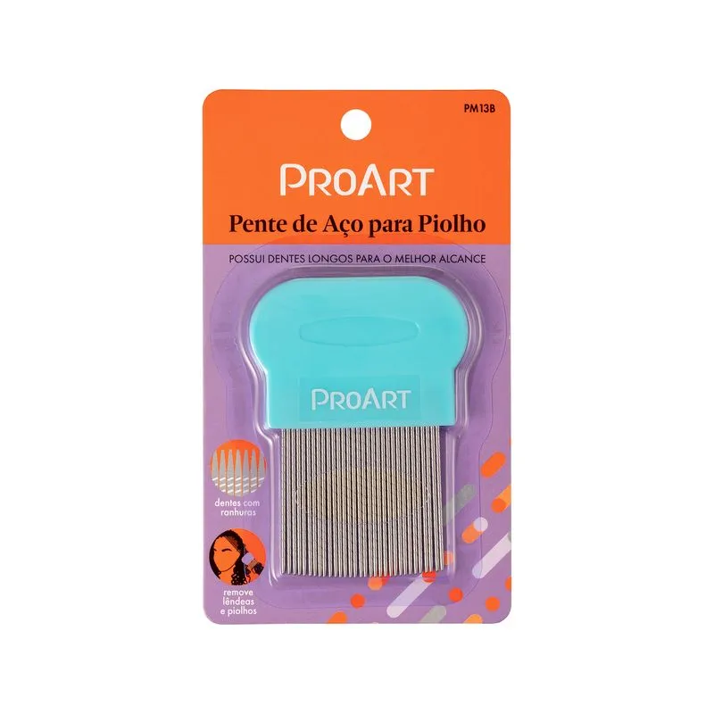 Pente Proart de Aço Para Piolho Ref. PM13BB