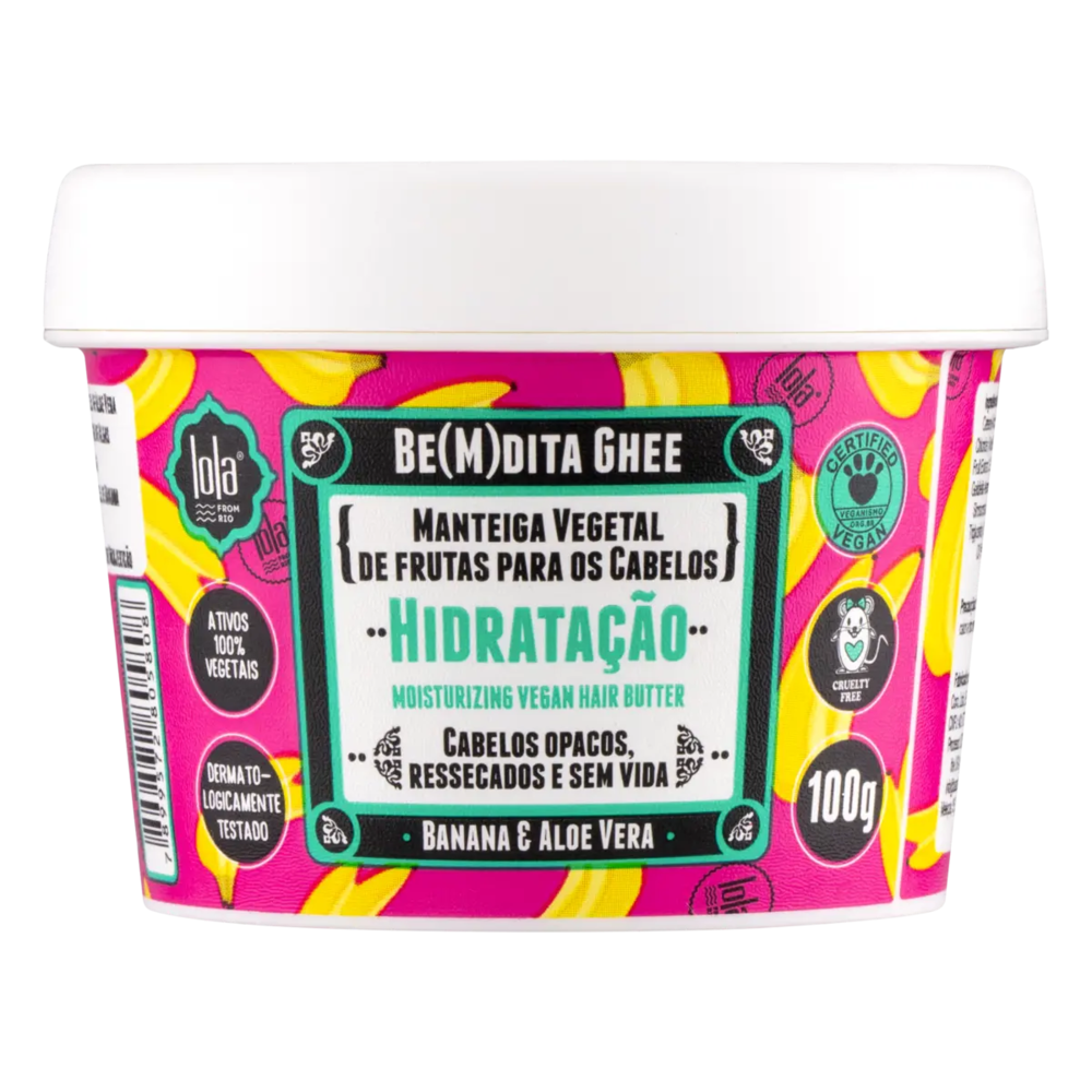 Manteiga Vegetal Capilar Lola BemDita Ghee Banana e Aloe Vera 100g