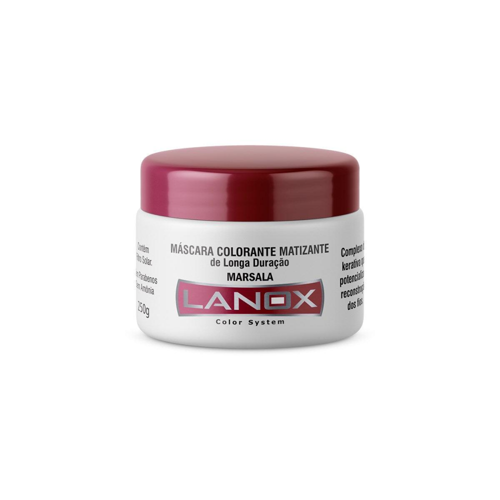 Máscara Trihair Lanox Color System Marsala 250g