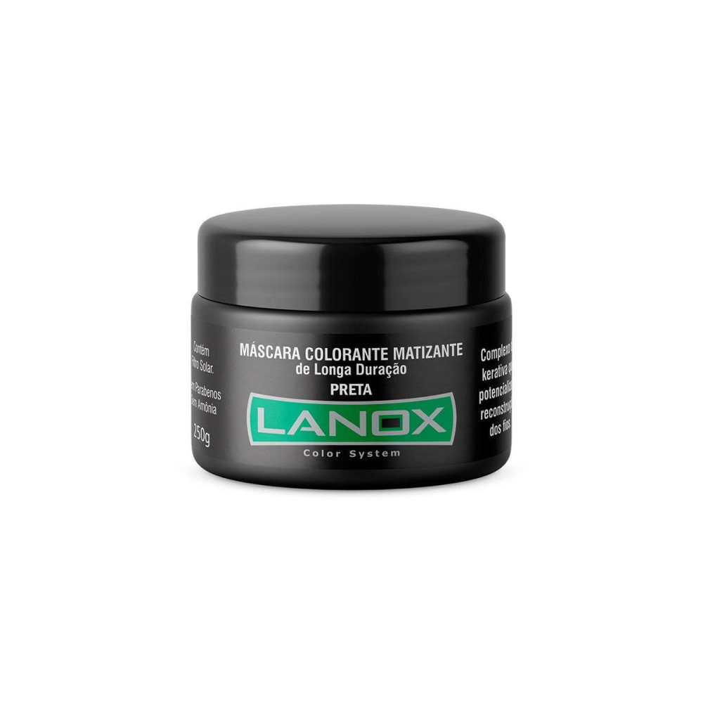 Máscara Trihair Lanox Color System Preta 250g