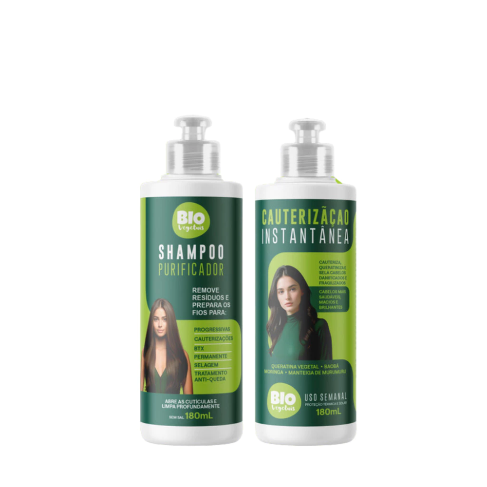 Kit Trihair Bio Vegetais Cauterização Shampoo + Condicionador 2 de 180ml