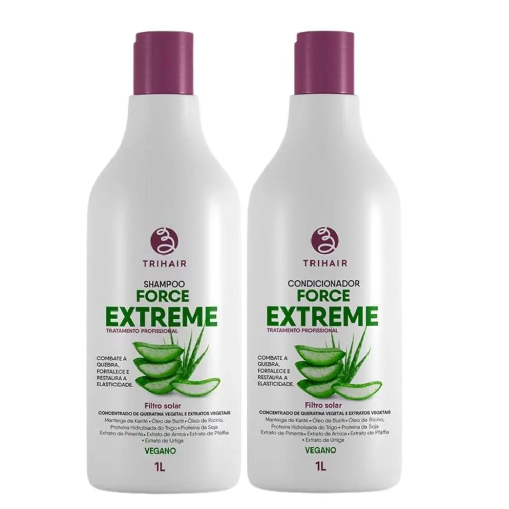 Kit Trihair Força Extrema L Shampoo + Condicionador 2 de 1L