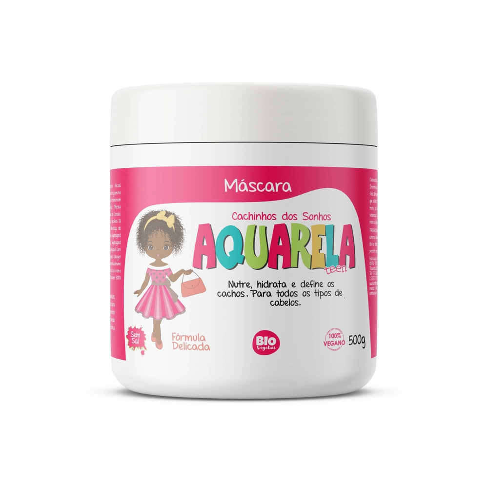Máscara Trihair Bio Vegetais Aquarela Teen Cachinhos 500g