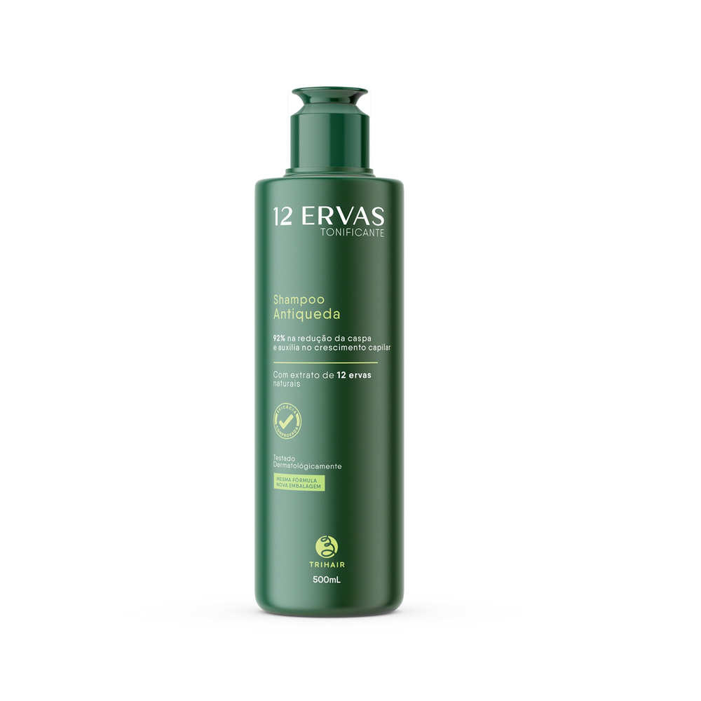 Shampoo Trihair 12 Ervas Tonificante Tonificante 500ml
