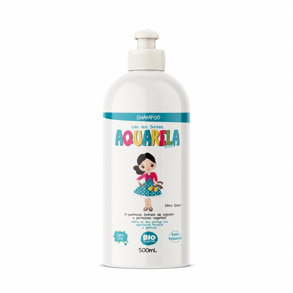 Shampoo Trihair Bio Vegetais Aquarela Teen Liso dos Sonhos 500ml