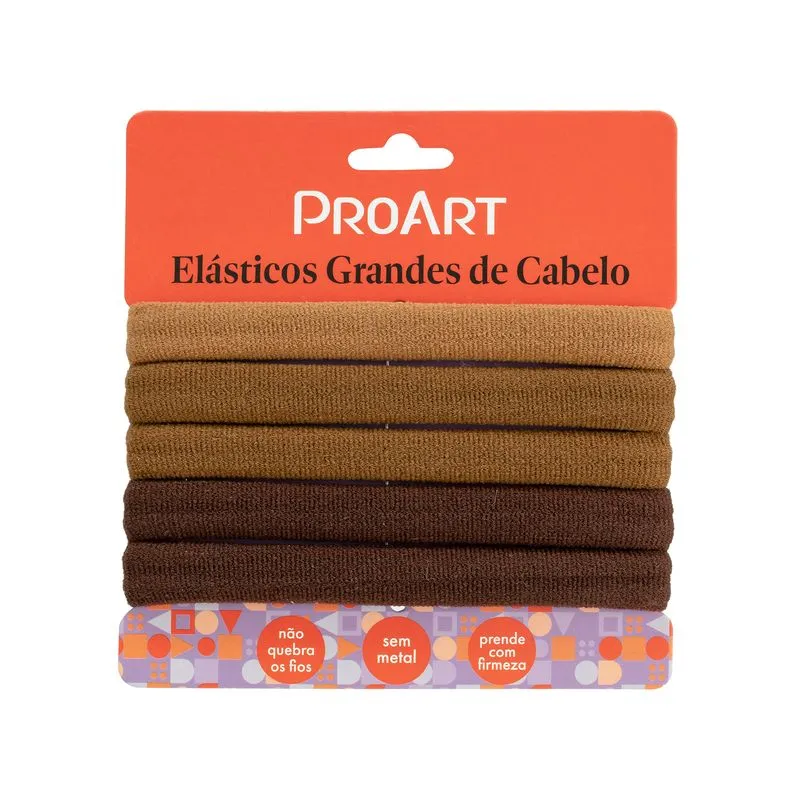 Elástico Capilar Proart Grande Preto Com 5 Unidades Ref. EC10BB