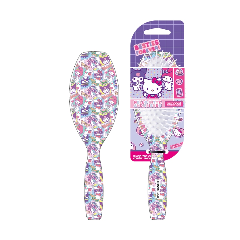 Escova Oval Escobel Hello Kitty Nossa Turma