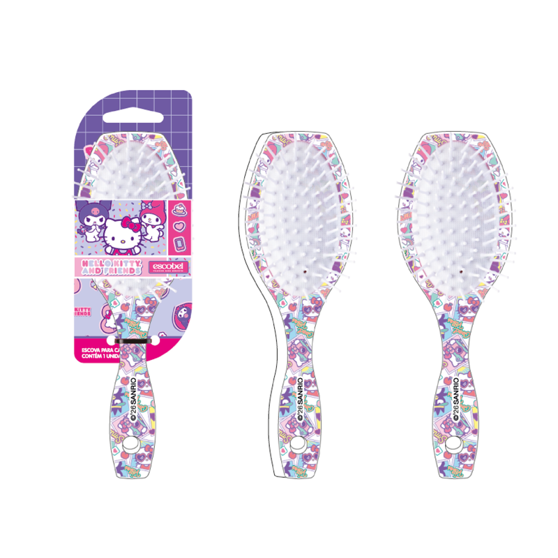 Escoval Oval Escobel Hello Kitty Nossa Turma Pequena