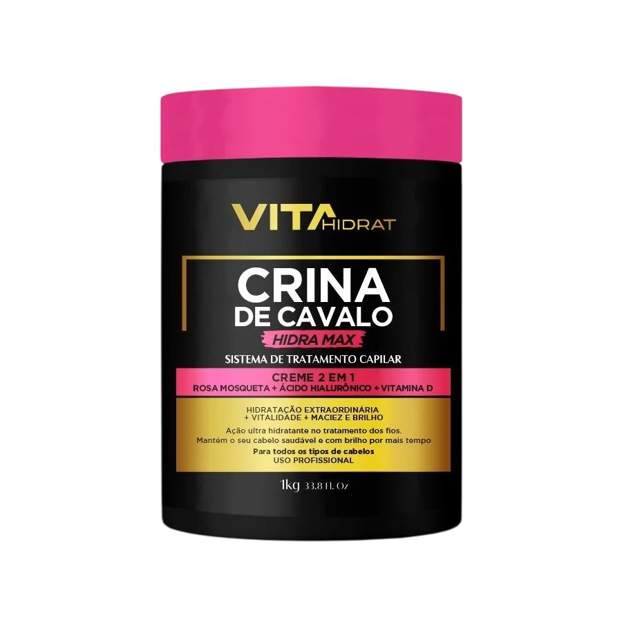 O Creme 2 em 1 Vitahidrat Crina de Cavalo Hidra Max 1kg