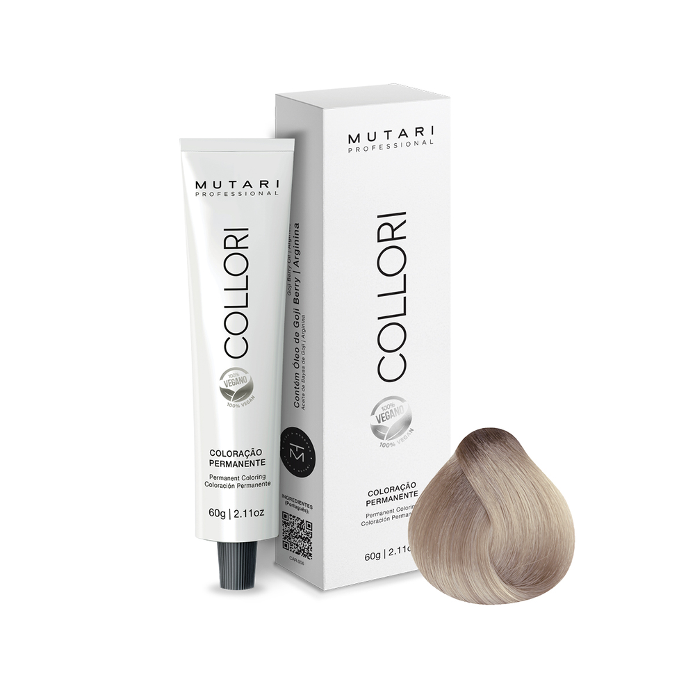 Coloração Mutari Collori Louro Claríssimo Irisado 60g Ref. 10.2