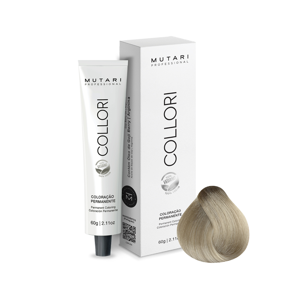 Coloração Mutari Collori Louro Ultra Claro Cinza Irisado 60g Ref. 12.12