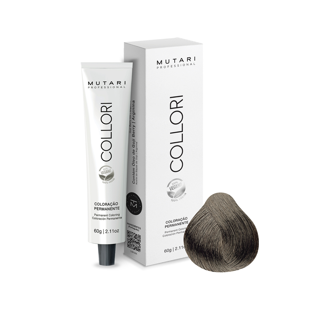 Coloração Mutari Collori Louro Médio Cinza 60g Ref. 7.1