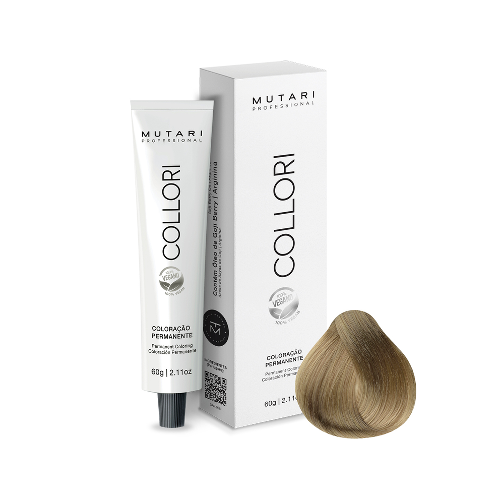 Coloração Mutari Collori Louro Muito Claro Dourado Cinza 60g Ref. 9.31