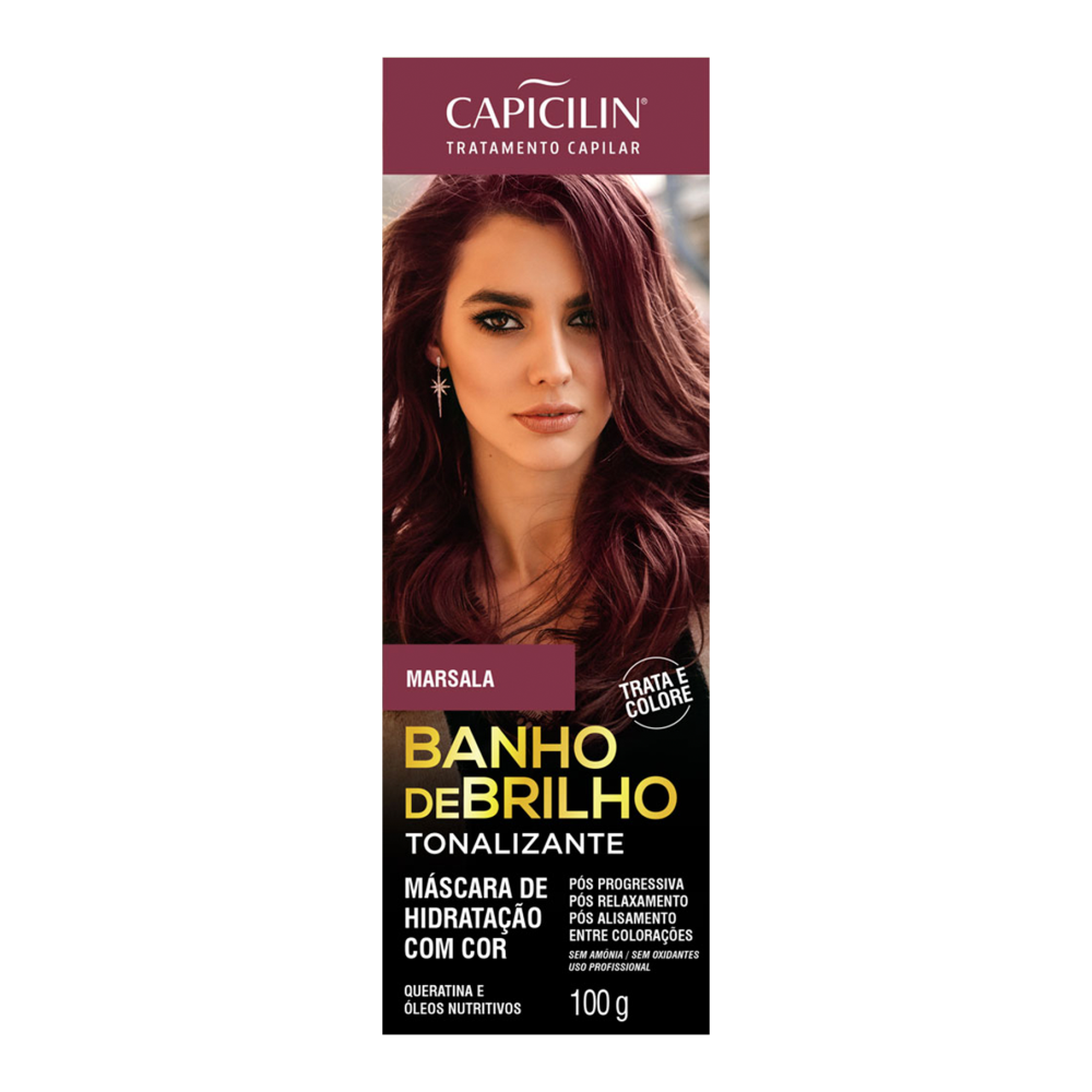 Máscara Capicilin Banho de Brilho Marsala 100g