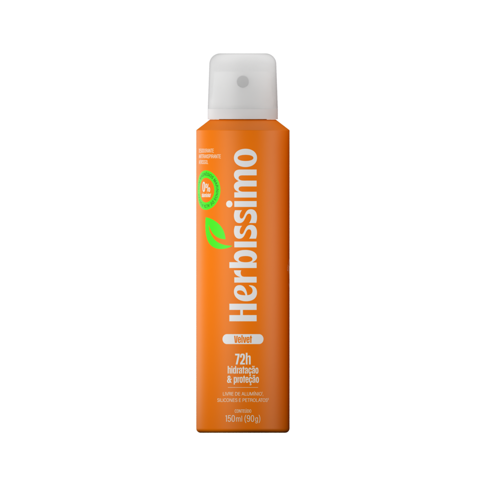 Desodorante Aerosol Dana Herbíssimo Zero Alumínio Velvet 150ml
