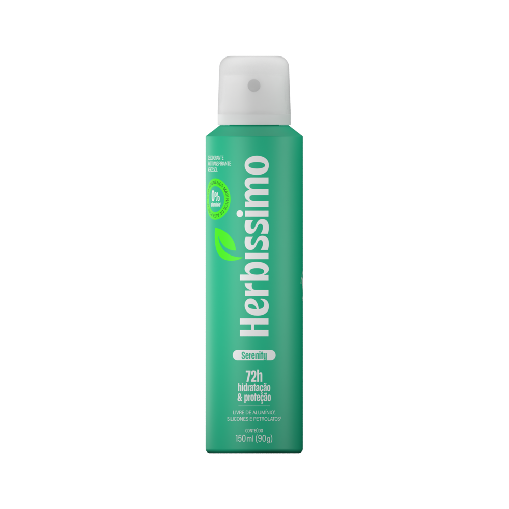 Desodorante Aerosol Dana Herbíssimo Zero Alumínio Serenity 150ml
