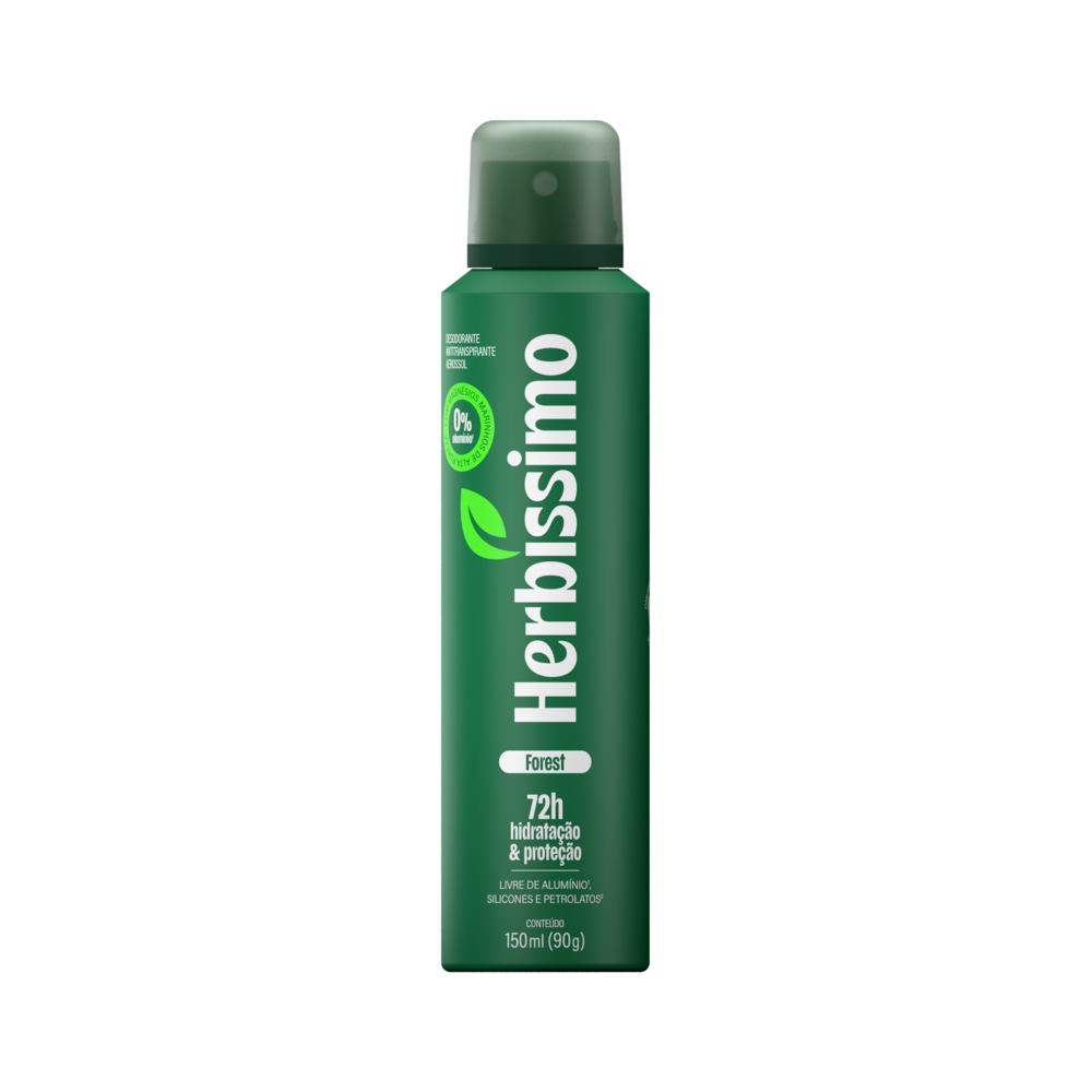 Desodorante Aerosol Dana Herbíssimo Zero Alumínio Forest 150ml