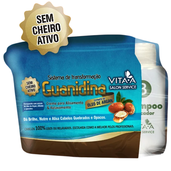 Relaxante e Alisamento Capilar Vita A Guanidina Óleo de Argan 320g