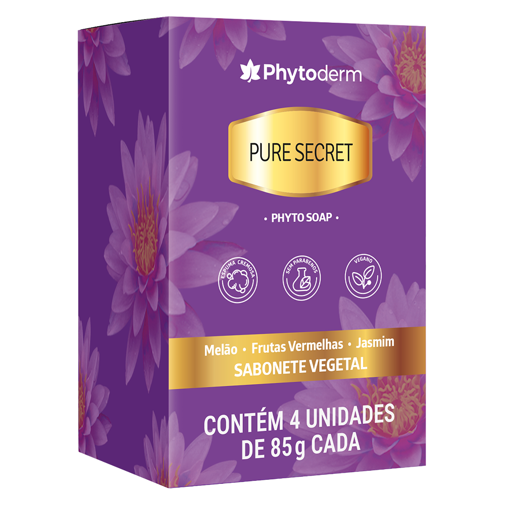 Kit Phytoderm Soap Pure Secret Com 4 Unidades de 85g