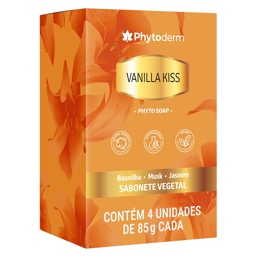 Kit Phytoderm Soap Vanilla Kiss Com 4 Unidades de 85g