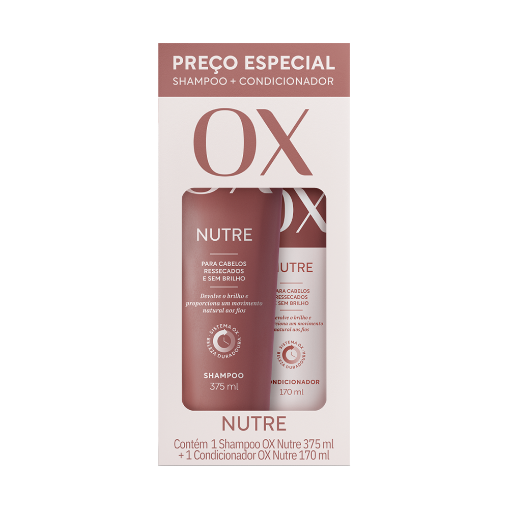 Kit Flora Ox Shampoo + Condicionador Nutre 375ml + 170ml